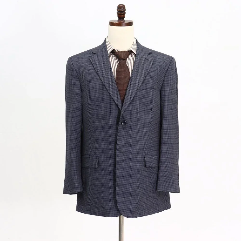 Stafford 42R Navy Sport Coat Blazer Jacket HT 2B Wool B583